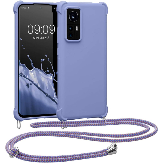 KWmobile Matte Θήκη Σιλικόνης με Λουράκι Λαιμού Xiaomi 12 / 12X - Lavender