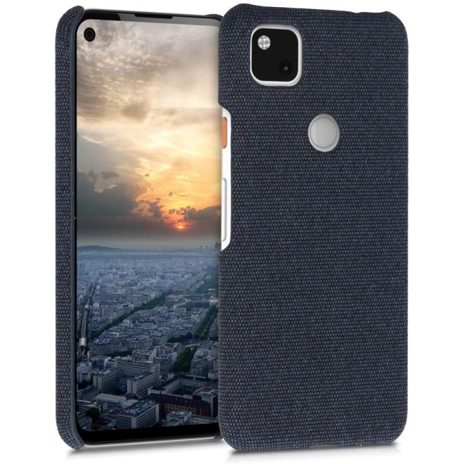 KWmobile Σκληρή Υφασμάτινη Θήκη Cloth - Google Pixel 4a - Dark Blue 