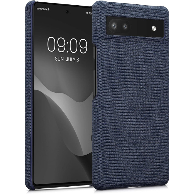 KWmobile Σκληρή Υφασμάτινη Θήκη Cloth - Google Pixel 6a - Dark Blue 