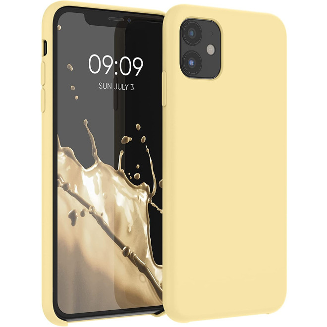 KWmobile Soft Flexible Rubber Cover - Θήκη Σιλικόνης Apple iPhone 11 - Light Yellow 