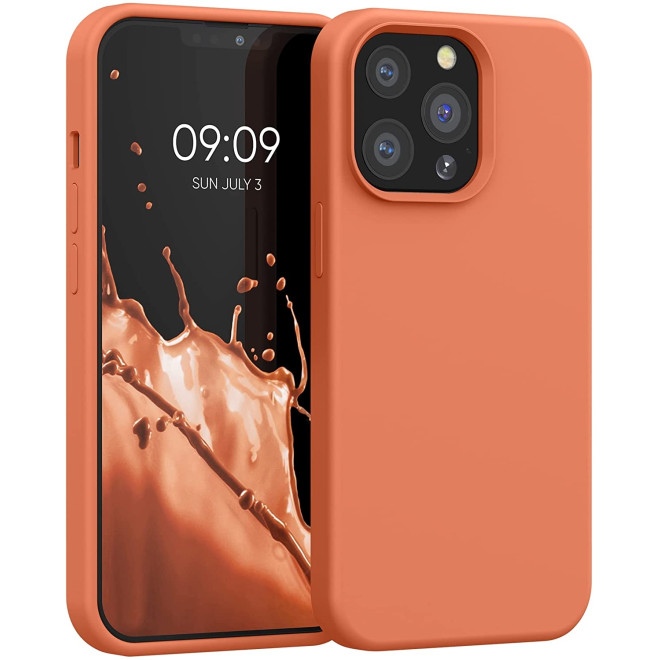 KWmobile Soft Flexible Rubber Cover - Θήκη Σιλικόνης Apple iPhone 13 Pro - Summer Orange