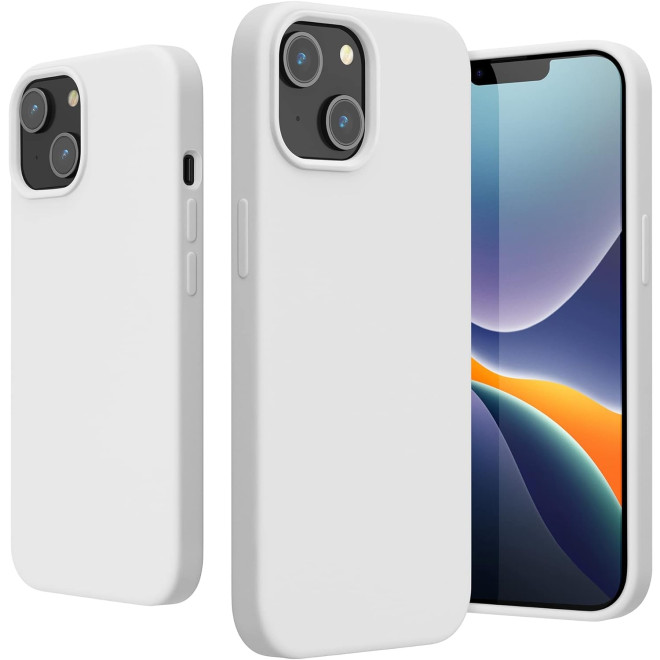 KWmobile Soft Flexible Rubber Cover - Θήκη Σιλικόνης Apple iPhone 14 - White