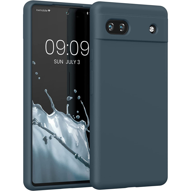 KWmobile Soft Flexible Rubber Cover - Θήκη Σιλικόνης Google Pixel 6a - Dark Slate