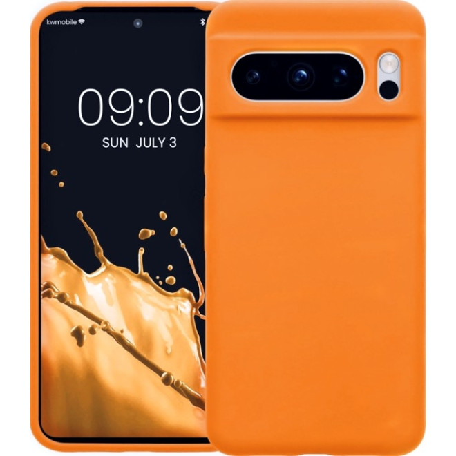 KWmobile Soft Flexible Rubber Cover - Θήκη Σιλικόνης Google Pixel 8 Pro - Fruity Orange