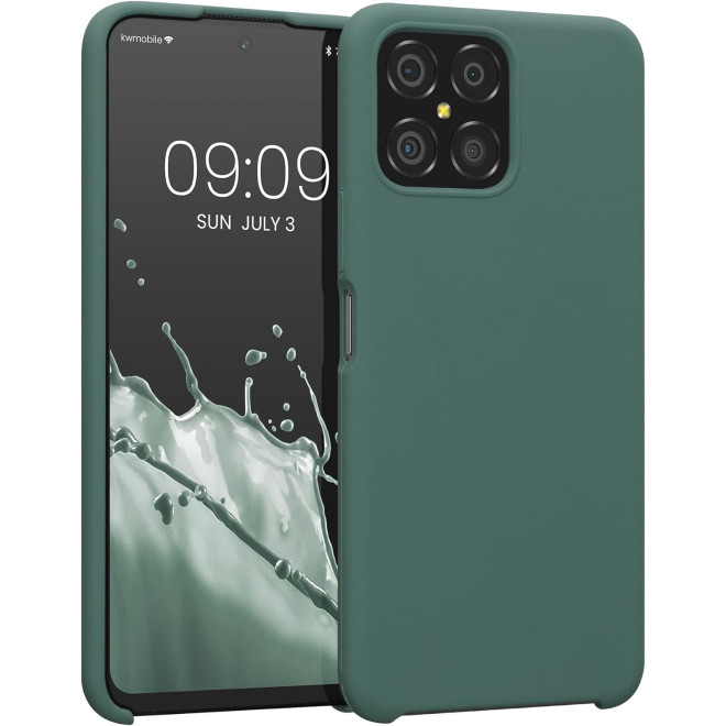 KWmobile Soft Flexible Rubber Cover - Θήκη Σιλικόνης Honor X8 4G - Forest Green