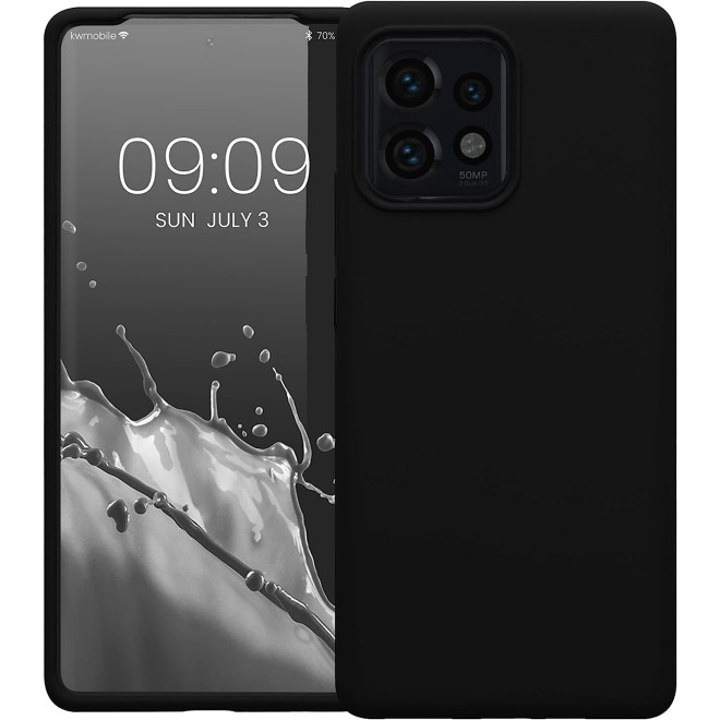 KWmobile Soft Flexible Rubber Cover - Θήκη Σιλικόνης Motorola Edge 40 Pro / Edge Plus 2023 - Black