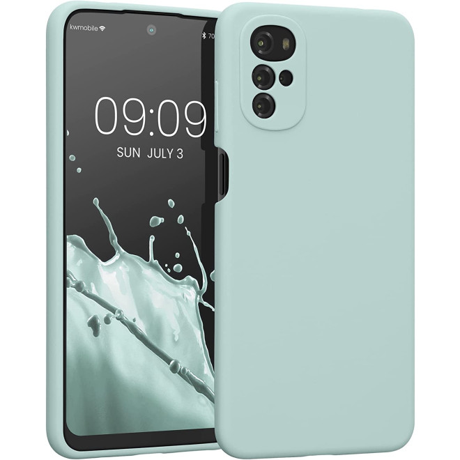 KWmobile Soft Flexible Rubber Cover - Θήκη Σιλικόνης Motorola Moto G22 - Cool Mint 