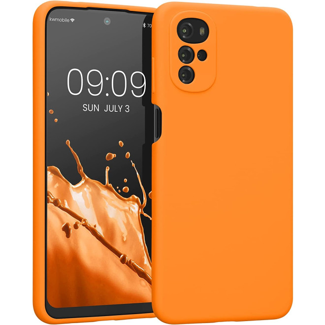 KWmobile Soft Flexible Rubber Cover - Θήκη Σιλικόνης Motorola Moto G22 - Fruity Orange