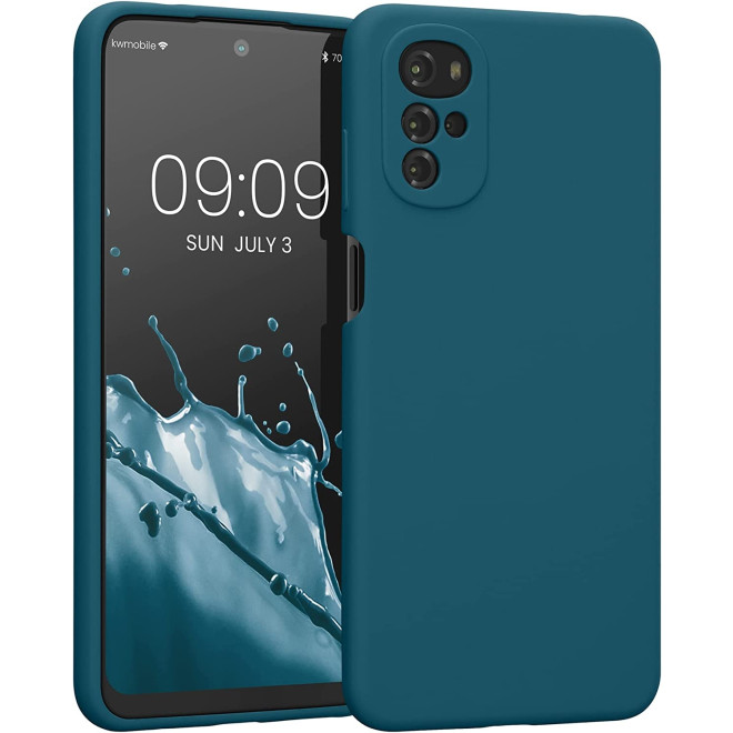 KWmobile Soft Flexible Rubber Cover - Θήκη Σιλικόνης Motorola Moto G22 - Petrol