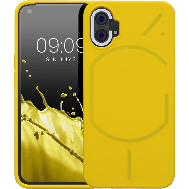 KWmobile Soft Flexible Rubber Cover - Θήκη Σιλικόνης Nothing Phone 1 - Radiant Yellow