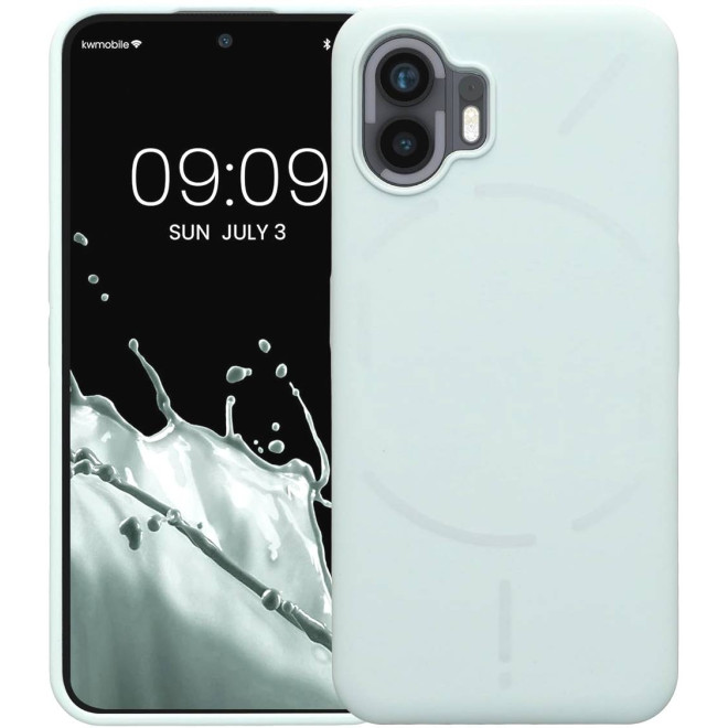 KWmobile Soft Flexible Rubber Cover - Θήκη Σιλικόνης Nothing Phone 2 - Cool Mint