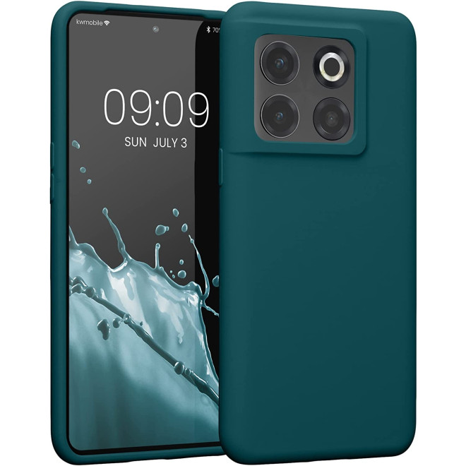 KWmobile Soft Flexible Rubber Cover - Θήκη Σιλικόνης OnePlus 10T - Teal Petrol Matte
