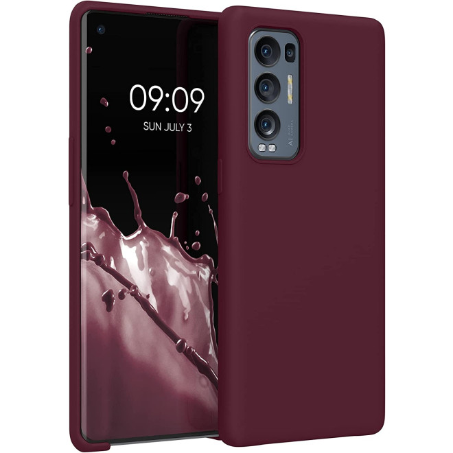 KWmobile Soft Flexible Rubber Cover - Θήκη Σιλικόνης Oppo Find X3 Neo - Tawny Red