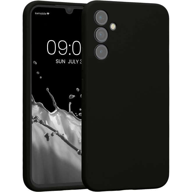KWmobile Soft Flexible Rubber Cover - Θήκη Σιλικόνης Samsung Galaxy A34 με Πλαίσιο Κάμερας - Black