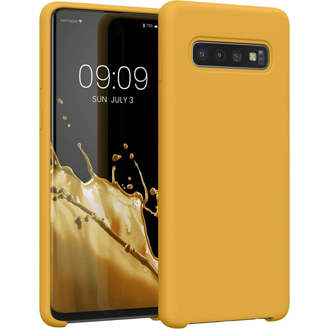 KWmobile Soft Flexible Rubber Cover - Θήκη Σιλικόνης Samsung Galaxy S10 - Mango