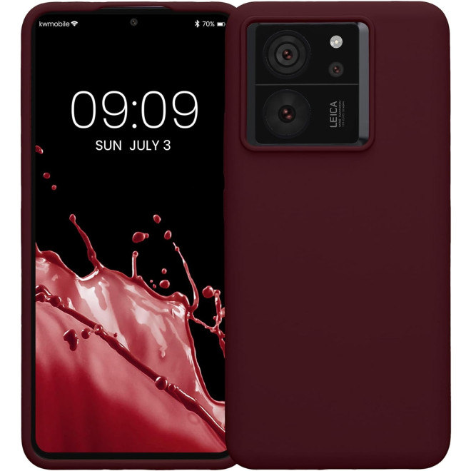 KWmobile Soft Flexible Rubber Cover - Θήκη Σιλικόνης Xiaomi 13T / 13T Pro - Bordeaux Violet