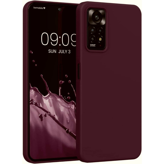KWmobile Soft Flexible Rubber Cover - Θήκη Σιλικόνης Xiaomi Redmi Note 11 Pro / Redmi Note 12 Pro 4G - Bordeaux Violet