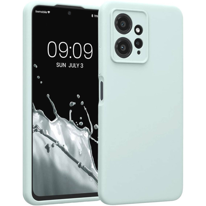 KWmobile Soft Flexible Rubber Cover - Θήκη Σιλικόνης Xiaomi Redmi Note 12 4G με Πλαίσιο Κάμερας - Cool Mint