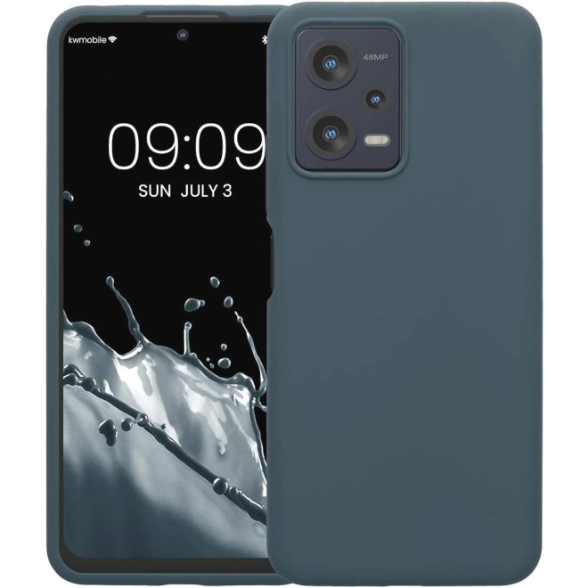 KWmobile Soft Flexible Rubber Cover - Θήκη Σιλικόνης Xiaomi Redmi Note 12 5G / Poco X5 - Dark Slate