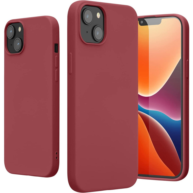 KWmobile Soft Slim Flexible Rubber Cover - Θήκη Σιλικόνης Apple iPhone 14 Plus - Dark Rose
