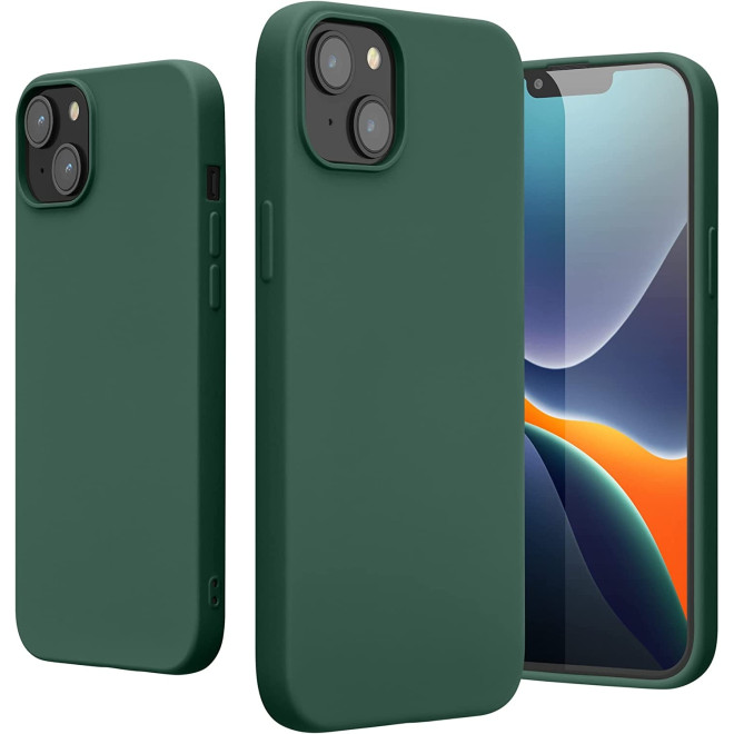 KWmobile Soft Slim Flexible Rubber Cover - Θήκη Σιλικόνης Apple iPhone 14 Plus - Forest Green