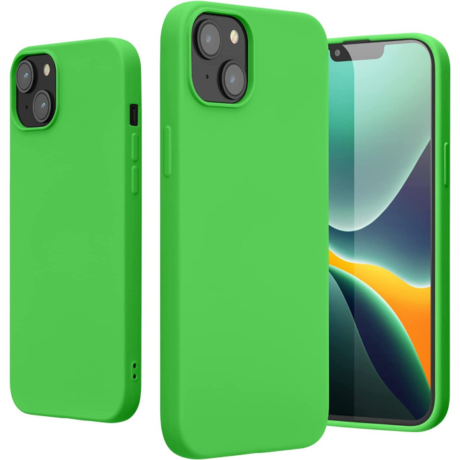 KWmobile Soft Slim Flexible Rubber Cover - Θήκη Σιλικόνης Apple iPhone 14 Plus - Lime Green 