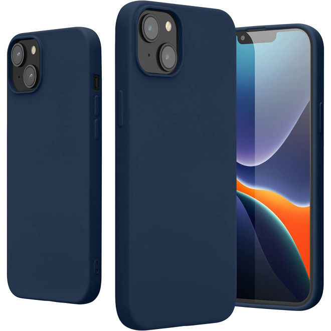 KWmobile Soft Slim Flexible Rubber Cover - Θήκη Σιλικόνης Apple iPhone 14 Plus - Navy Blue 