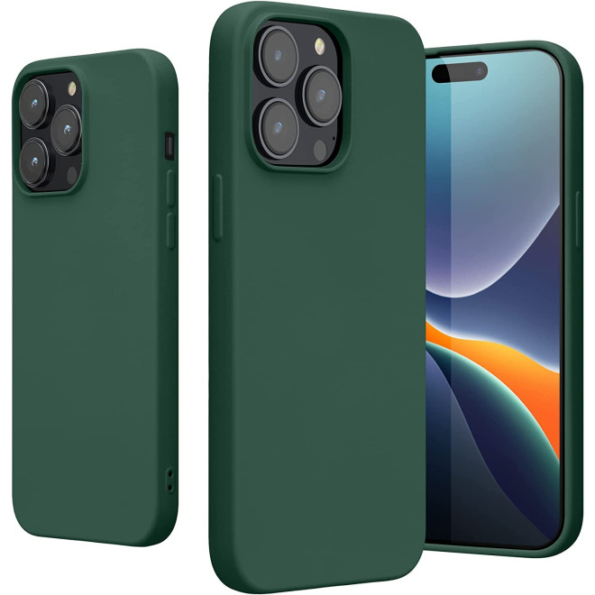 KWmobile Soft Slim Flexible Rubber Cover - Θήκη Σιλικόνης Apple iPhone 14 Pro Max - Forest Green