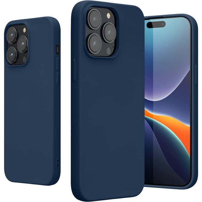 KWmobile Soft Slim Flexible Rubber Cover - Θήκη Σιλικόνης Apple iPhone 14 Pro Max - Navy Blue