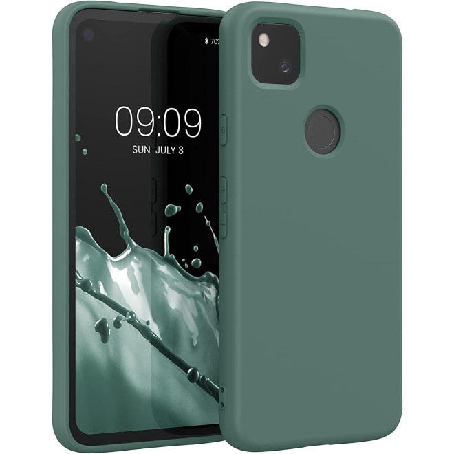KWmobile Soft Slim Flexible Rubber Cover - Θήκη Σιλικόνης Google Pixel 4a - Forest Green