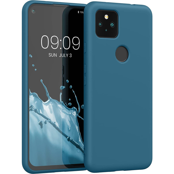 KWmobile Soft Slim Flexible Rubber Cover - Θήκη Σιλικόνης Google Pixel 5a - Teal Matte