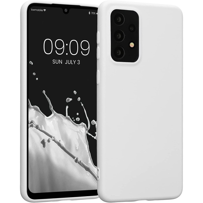 KWmobile Soft Slim Flexible Rubber Cover - Θήκη Σιλικόνης Samsung Galaxy A33 5G - White Matte