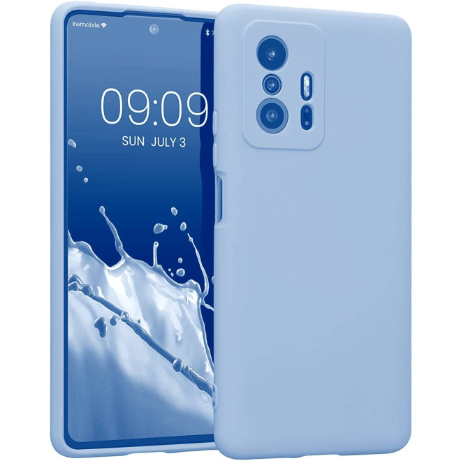 KWmobile Soft Slim Flexible Rubber Cover - Θήκη Σιλικόνης Xiaomi 11T / 11T Pro - Light Blue Matte