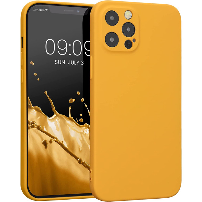 KWmobile Soft Slim Flexible Rubber Cover with Camera Protector - Θήκη Σιλικόνης Apple iPhone 12 Pro Max με Πλαίσιο Κάμερας - MarigoldKWmobile Soft Slim Flexible Rubber Cover with Camera Protector - Θήκη Σιλικόνης Apple iPhone 12 Pro Max με Πλαίσιο Κάμερας