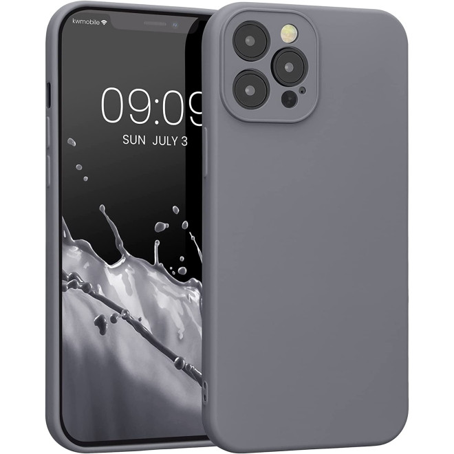 KWmobile Soft Slim Flexible Rubber Cover with Camera Protector - Θήκη Σιλικόνης Apple iPhone 12 Pro Max με Πλαίσιο Κάμερας - Stone Dust 