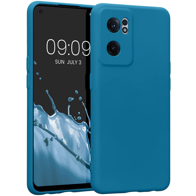 KWmobile Soft Slim Flexible Rubber Cover with Camera Protector - Θήκη Σιλικόνης OnePlus Nord CE 2 5G με Πλαίσιο Κάμερας - Caribbean Blue