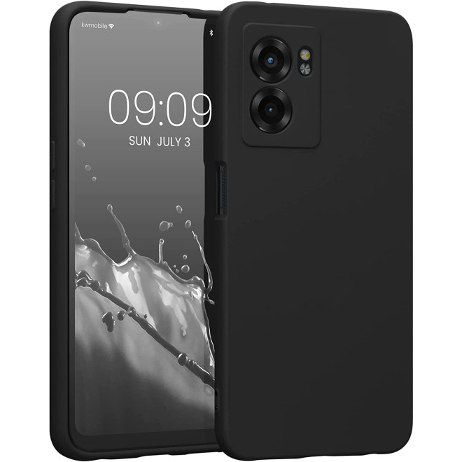 KWmobile Soft Slim Flexible Rubber Cover with Camera Protector - Θήκη Σιλικόνης Realme Narzo 50 5G με Πλαίσιο Κάμερας - Black Matte 