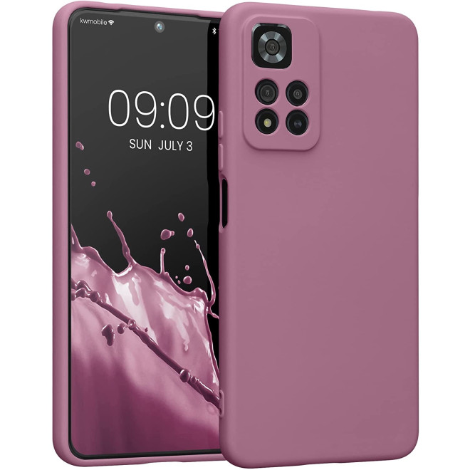 KWmobile Soft Slim Flexible Rubber Cover with Camera Protector - Θήκη Σιλικόνης Xiaomi Redmi Note 11 Pro Plus 5G με Πλαίσιο Κάμερας - Deep Rusty Rose