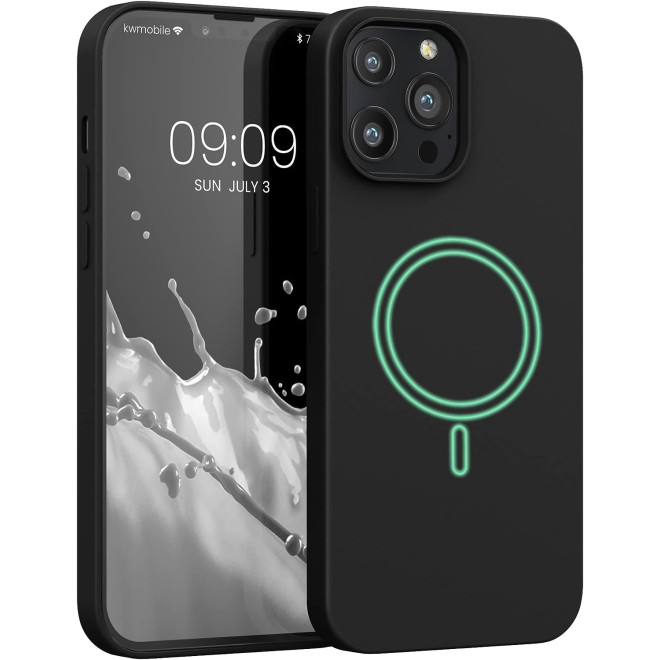KWmobile Θήκη MagSafe Σιλικόνης Apple iPhone 13 Pro Max - Soft Flexible Rubber Cover - Black