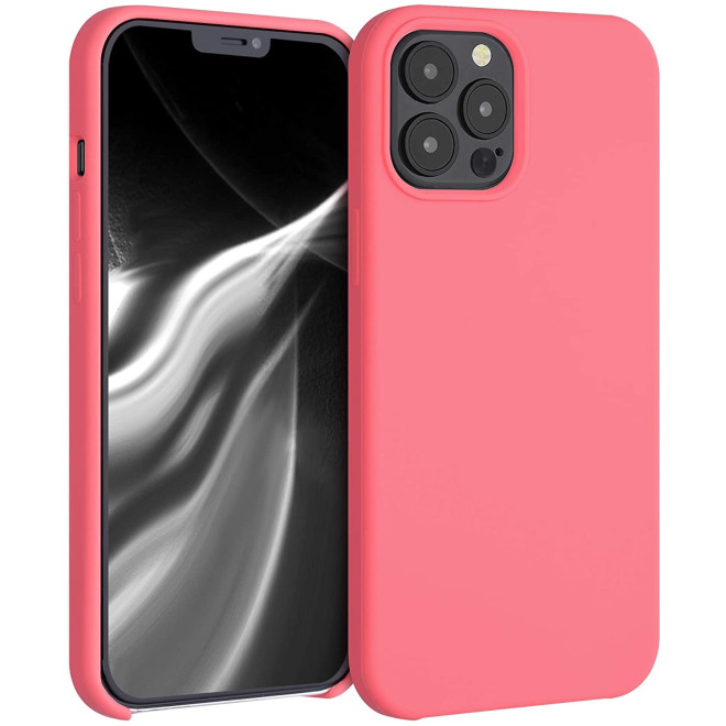 KWmobile Θήκη Σιλικόνης Apple iPhone 12 Pro Max - Soft Flexible Rubber Cover - Neon Coral