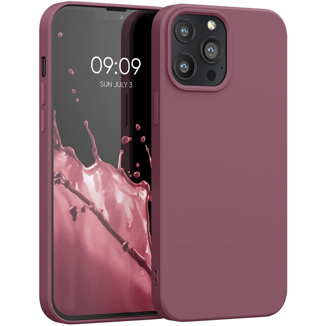 KWmobile Θήκη Σιλικόνης Apple iPhone 13 Pro Max - Soft Flexible Rubber Cover - Deep Rusty Rose
