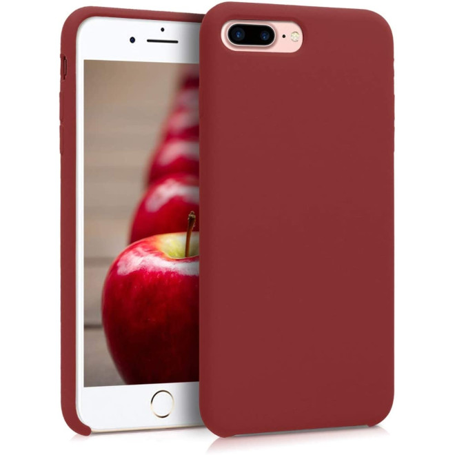 KWmobile Θήκη Σιλικόνης Apple iPhone 8 Plus / 7 Plus - Soft Flexible Rubber Cover - Dark Red