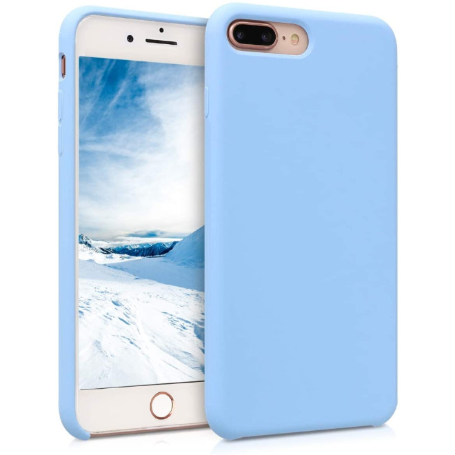 KWmobile Θήκη Σιλικόνης Apple iPhone 8 Plus / 7 Plus - Soft Flexible Rubber Cover - Dove Blue