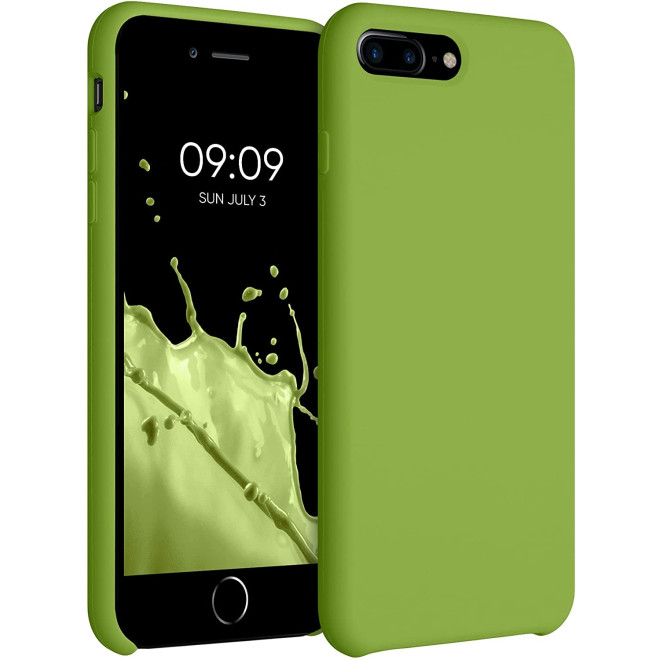 KWmobile Θήκη Σιλικόνης Apple iPhone 8 Plus / 7 Plus - Soft Flexible Rubber Cover - Green Peppercorn 