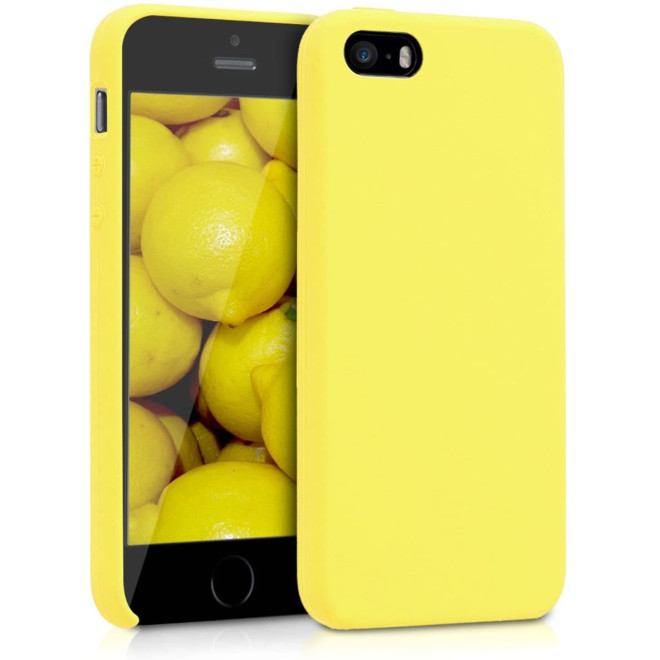 KWmobile Θήκη Σιλικόνης Apple iPhone SE / 5S / 5 - Soft Flexible Rubber Cover - Neon Yellow