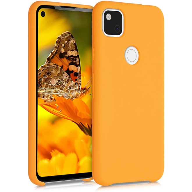 KWmobile Θήκη Σιλικόνης Google Pixel 4a - Soft Flexible Rubber Cover - Saffron Yellow