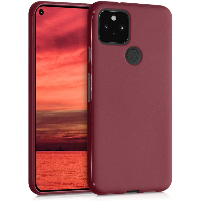 KWmobile Θήκη Σιλικόνης Google Pixel 5 - Rhubarb Red