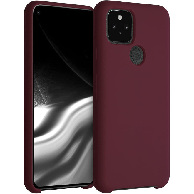 KWmobile Θήκη Σιλικόνης Google Pixel 5 - Soft Flexible Rubber Cover - Tawny Red