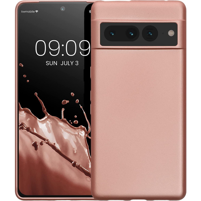 KWmobile Θήκη Σιλικόνης Google Pixel 7 Pro - Metallic Rose Gold