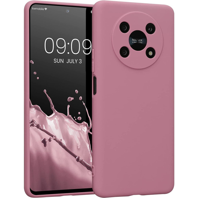 KWmobile Θήκη Σιλικόνης Honor Magic4 Lite με Πλαίσιο Κάμερας - Deep Rusty Rose